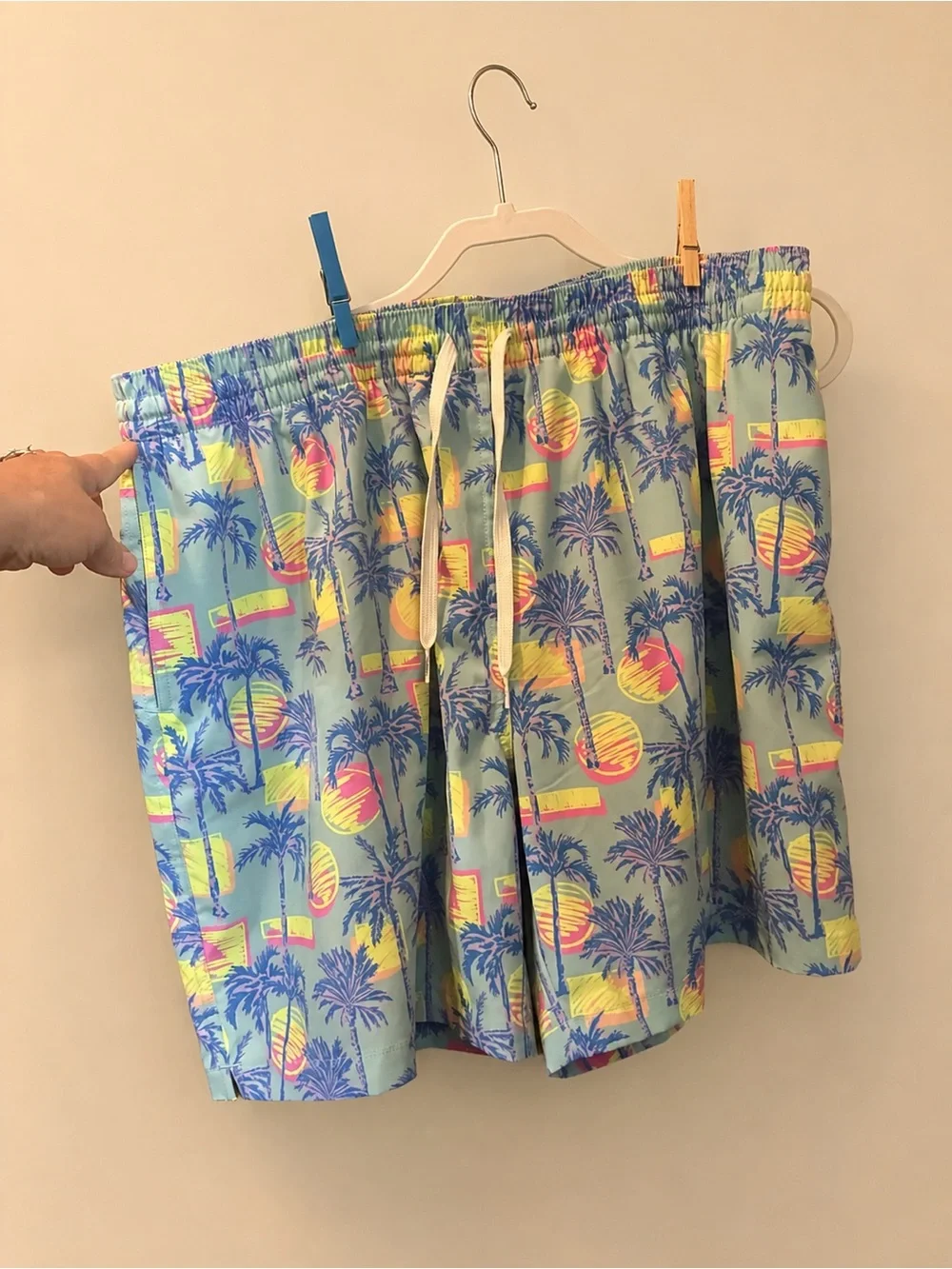 Chubbies Men’s XXL Tropical Palm Swim Trunks 5.5” Inseam Lined